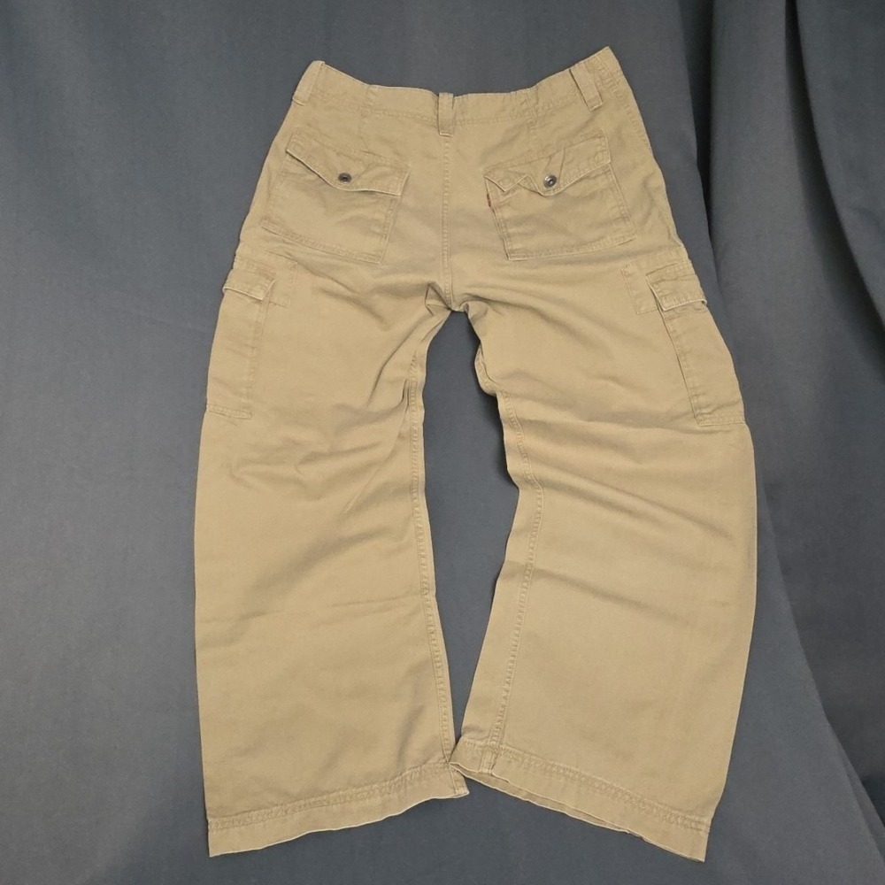 Vintage Y2K Levi's Khaki Cargo Wide-Leg (10.5" Leg Open) Pants Men's 36x32... - Picture 8 of 10